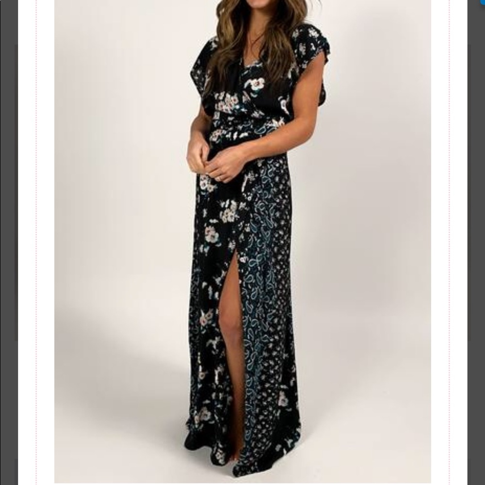 Talulah paisley print maxi wrap dress